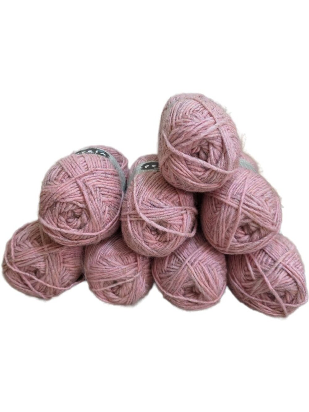 Lot of 8 Peria Dreamy Yarn Pink Gray Bulky Tweed Turkish Wool Blend